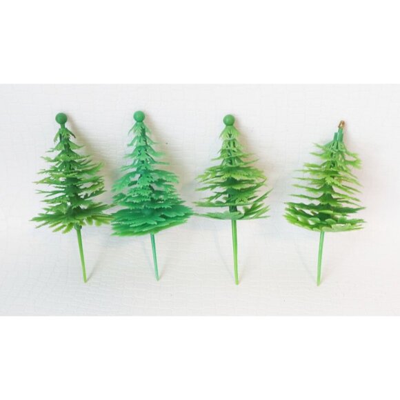 Vintage Cake Toppers Animals In the Forest Squirrels Unicorn Trees Bear Bunny Ca - Picture 2 of 4